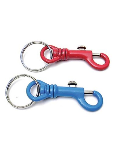 MOSCHETTONE PORTACHIAVE COLORATO ALLUMINIO + GIVOLARE + ANELLO MM 60