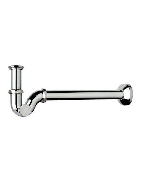 SIFONE CR A P ISPEZIONE LATERALE TEA OTTONE CROMATO 1" CANNA CM 25