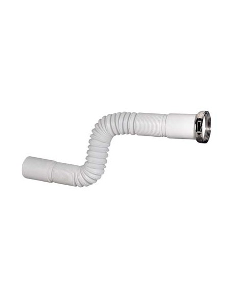 CANOTTO PP FLESSIBILE + GHIERA BIANCO MM 40/32X1"1/4 CM 30/80