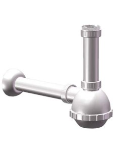 SIFONE PP A BOTTIGLIA 1 VASCA BIANCO MM 40/32 1"1/2