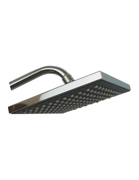 SOFFIONE DOCCIA + SNODO QUADRO ABS CROMATO 1/2F MM 200X200