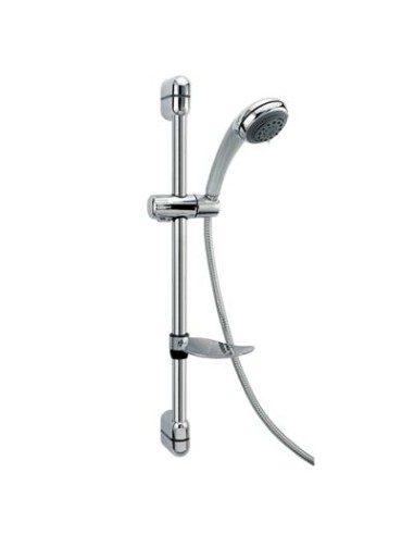 SALISCENDI DOCCETTA 3 GETTI JET ABS CROMATO TUBO MM 25 + FLEX CM 150 + D.MM 80