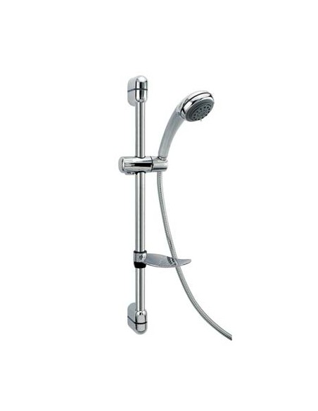SALISCENDI DOCCETTA 3 GETTI JET ABS CROMATO TUBO MM 25 + FLEX CM 150 + D.MM 80