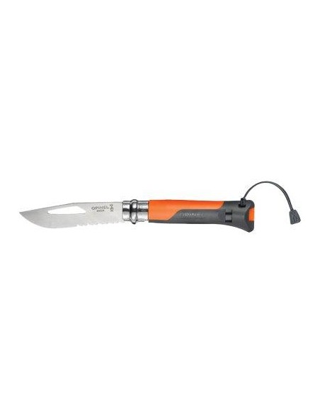 COLTELLO OPINEL 08 OUTDOOR MM 85 PP ARANCIONE/GRIGIO