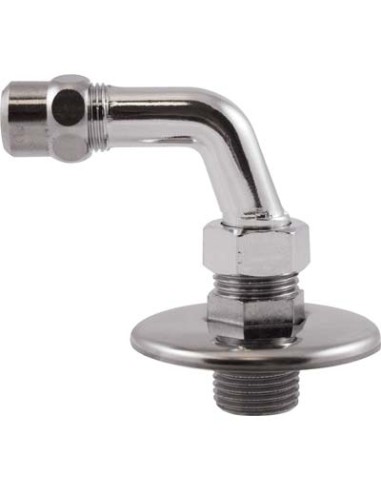 CURVETTA SOTTOLAVABO OTTONE CROMATO 1/2XMM 10 + ROSETTA