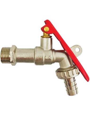 RUBINETTO A SFERA PORTALUCCHETTO STARS OTTONE NICHELATO 1/2X3/4