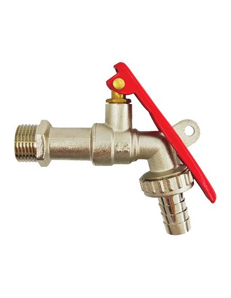 RUBINETTO A SFERA PORTALUCCHETTO STARS OTTONE NICHELATO 1/2X3/4