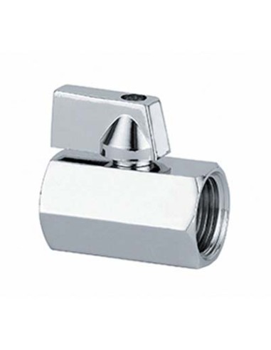 VALVOLA MINI A SFERA X SCALDACQUA WORKIT OTTONE CROMATO 1/2FF