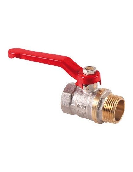 VALVOLA SFERA MF LEVA STARS OTTONE NICHELATO 1"MF