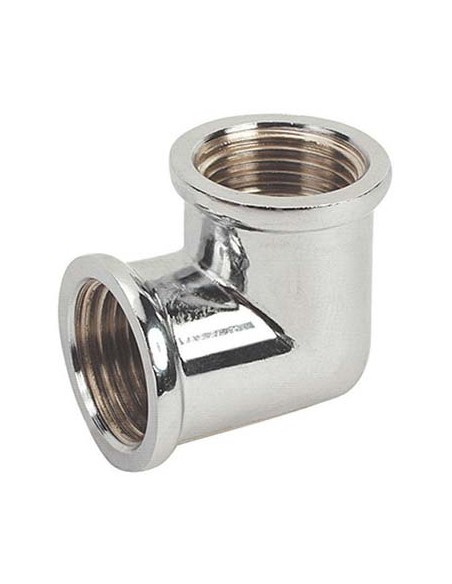 GOMITO FF OTTONE CROMATO 90 GEBO 3/4F