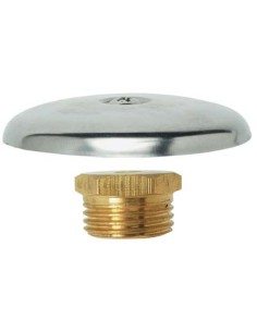 TAPPO M OTTONE + ROSONE INOX 1/2M