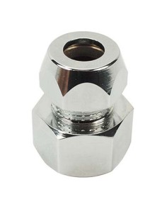 STRINGITUBO FILETTO FEMMINA X CANNA RAME CROMATO OTTONE CROMATO MM 10X1/2F