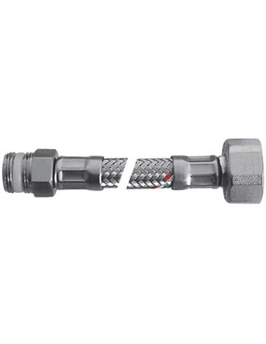 FLESSIBILE FLEXCORE MF RIDOTTO PARIGI INOX 304/PE-RT + GUARNIZIONE 3/8MX1/2F CM 40