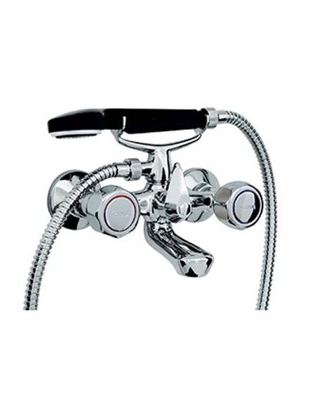 GRUPPO VASCA + DOCCIA 04 CROLLA OTTONE CROMATO