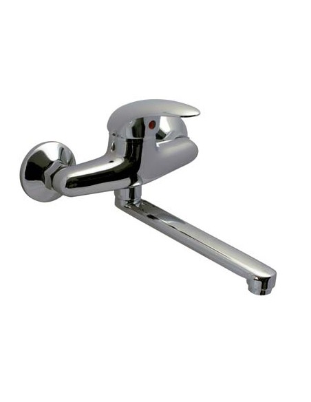 MISCELATORE LAVELLO A PARETE START H25 CROLLA OTTONE CROMATO