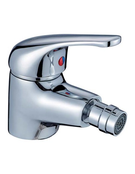 MISCELATORE BIDET SIRIO H23 CROLLA OTTONE CROMATO + PILETTA 1"1/4