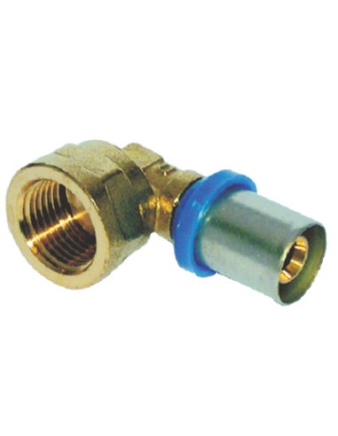 GOMITO MULTISTRATO PRESSARE FIL FEMMINA BAMPI OTTONE MM 20X3/4F