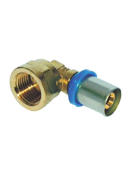 GOMITO MULTISTRATO PRESSARE FIL FEMMINA BAMPI OTTONE MM 20X3/4F
