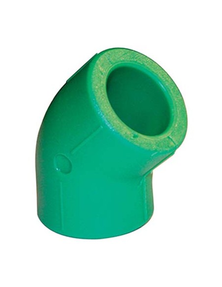 GOMITO PPR A SALDARE 45° VERDE MM 20