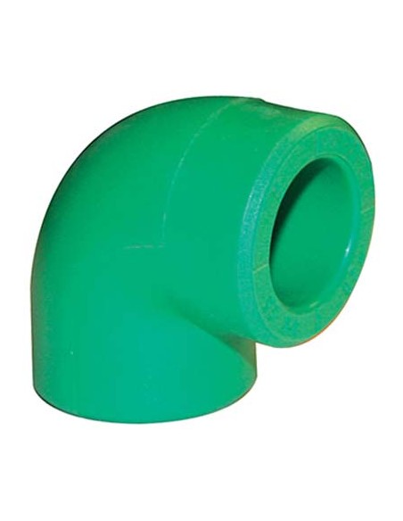 GOMITO PPR A SALDARE 90° VERDE MM 20