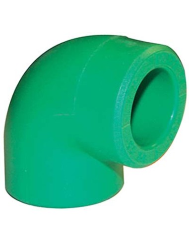 GOMITO PPR A SALDARE 90° VERDE MM 25