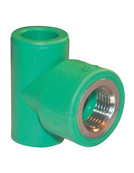 TEE PPR A SALDARE FILETTO FEMMINA VERDE MM 20X1/2FX20