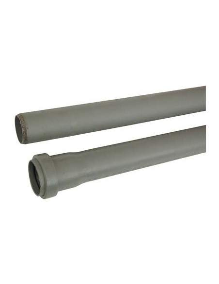 TUBO SCARICO IDRICO AD INNESTO 1 BICCHIERE PP GRIGIO MM 90 CM 200