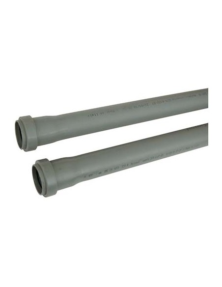 TUBO SCARICO IDRICO AD INNESTO 2 BICCHIERI PP GRIGIO MM 90 CM 200