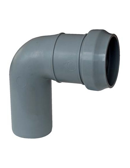 CURVA SCARICO IDRICO AD INNESTO PP GRIGIO MM 90 30°