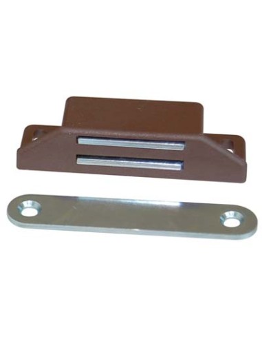 CRICCHETTO MAGNETICO SPORTELLI 658 MM 65X19 H.MM 15 KG 8 + INCONTRO MARRONE