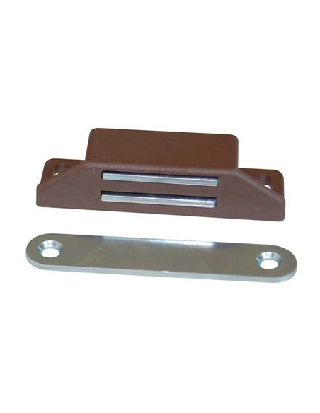 CRICCHETTO MAGNETICO SPORTELLI 658 MM 65X19 H.MM 15 KG 8 + INCONTRO MARRONE