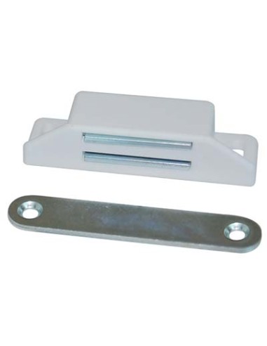 CRICCHETTO MAGNETICO SPORTELLI 658 MM 65X19 H.MM 15 KG 8 + INCONTRO BIANCO