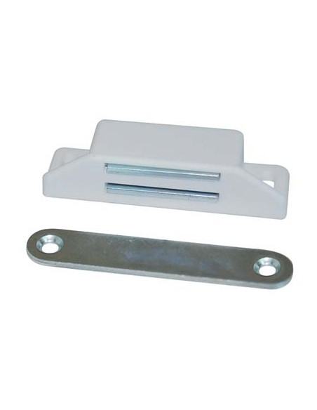 CRICCHETTO MAGNETICO SPORTELLI 658 MM 65X19 H.MM 15 KG 8 + INCONTRO BIANCO