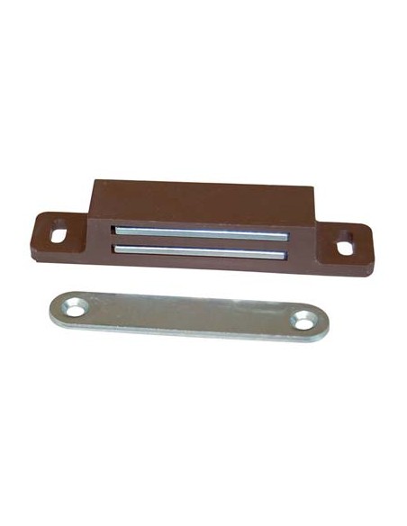 CRICCHETTO MAGNETICO SPORTELLI 652 MM 87X18 H.MM 15 KG 12 + INCONTRO MARRONE