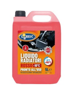 LIQUIDO ANTIGELO X RADIATORE AUTO ROSSO LUBEX FINO A -10°C LT 5