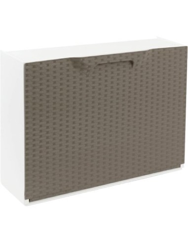 SCARPIERA MODULARE RATTAN BIANCO/TORTORA CM 51X17,3 H.CM 40,1