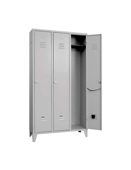 ARMADIO SPOGLIATOIO MONTATO PROMETAL VERN GRIGIO POSTI 3 H.MM 1795 MM 1000X350