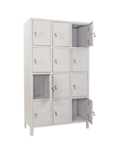 ARMADIO CASELLARIO MONTATO PROMETAL VERN GRIGIO POSTI 12 H.MM 1795 MM 1000X500