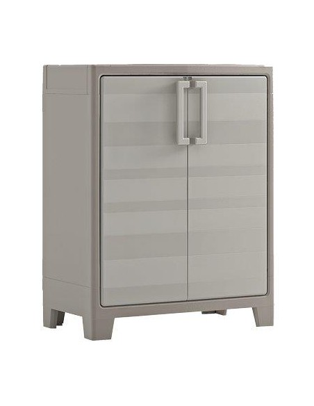 ARMADIO BASSO 2 RIPIANI IMPERMEABIL GULLIVER KETER PPL SABBIA BEIGE 2 ANTE CM 80X44 H.CM 100