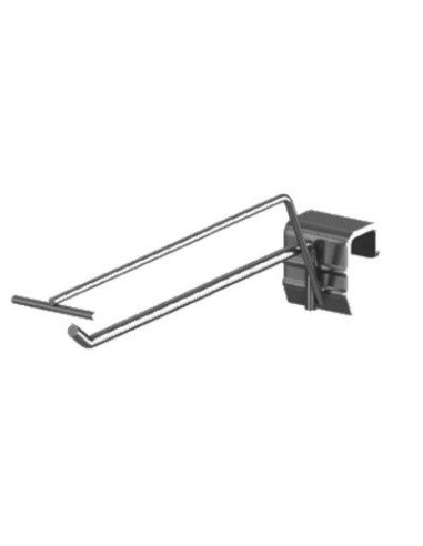 GANCIO PORTAPREZZO X BARRA MARKET ZINCATO MM 200