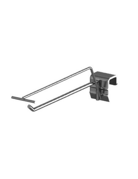 GANCIO PORTAPREZZO X BARRA MARKET ZINCATO MM 200