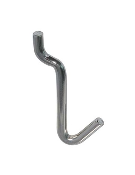 GANCIO UNCINO ACCIAIO X PANNELLO ESPOSITIVO CROMATO N° 2 MM 15X42