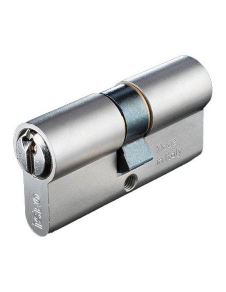 CILINDRO SAGOMATO 82099 ISEO OTTONE NICHELATO CHIAVI 3 CAMMA DIN MM 80 35+45