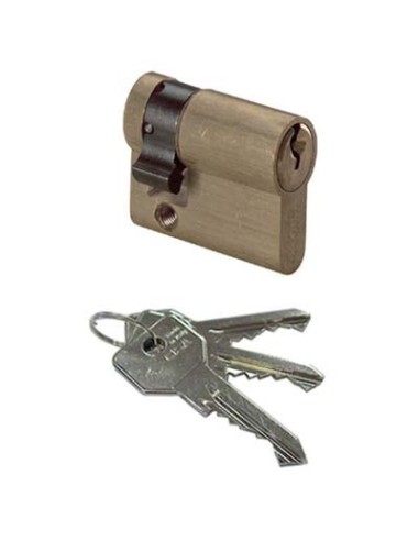 MEZZO CILINDRO SAGOMATO 0G304 CISA OTTONE CHIAVI 3 CAMMA DIN MM 40 30+10