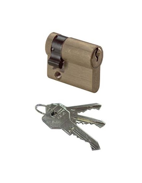 MEZZO CILINDRO SAGOMATO 0G304 CISA OTTONE CHIAVI 3 CAMMA DIN MM 40 30+10