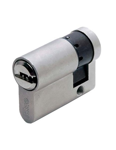 MEZZO CILINDRO SAGOMATO R6 PLUS ISEO OTT.CROM.SATIN CHIAVI 5 MM 40 30+10