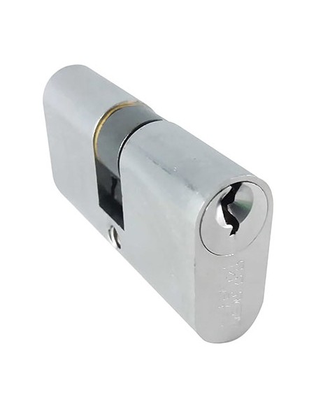 CILINDRO OVALE 2302 CS IBFM OTTONE CROMO SATINATO CHIAVI 3 MM 70 30+40