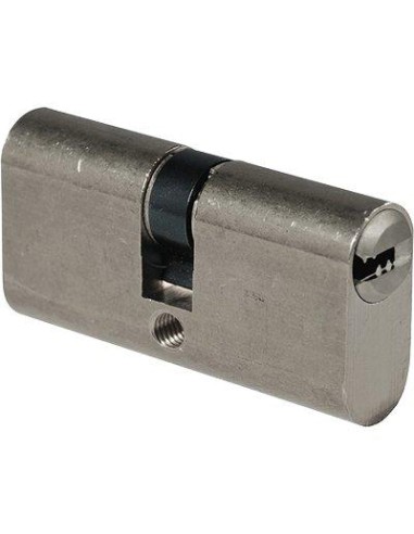 CILINDRO OVALE EUROPEO 2402 CS KA IBFM OTTONE CROMO SATINATO 3 CHIAVI MM 54 27+27