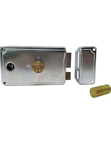 SERRATURA LEGNO APPLICARE P38 FACCHINETTI ZINCATA C.FISSO M3+SCR+Q8 SX E.MM 60