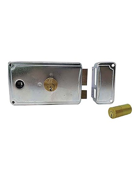 SERRATURA LEGNO APPLICARE P38 FACCHINETTI ZINCATA C.FISSO M3+SCR+Q8 SX E.MM 70
